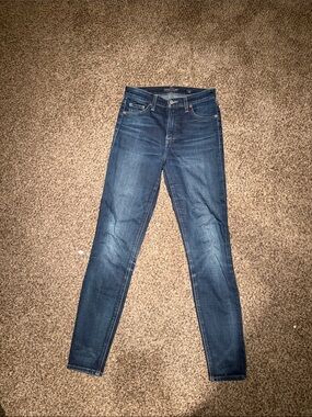 Lucky Brand Dark Blue Denim Ankle Jeans